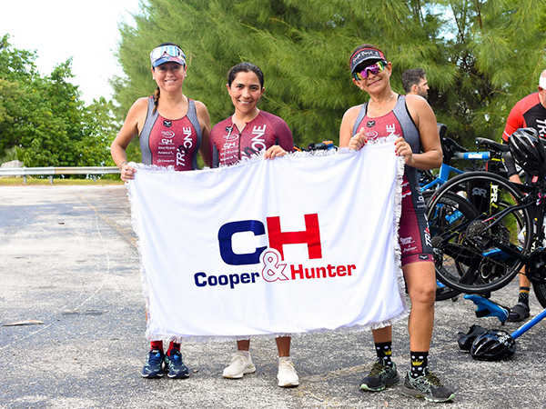 In addition to sponsoring the National Hockey League's Florida Panthers, Cooper&Hunter supports the Tri2One Triathletes!